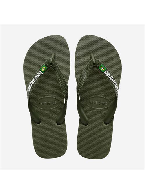 Infradito uomo logo colore green